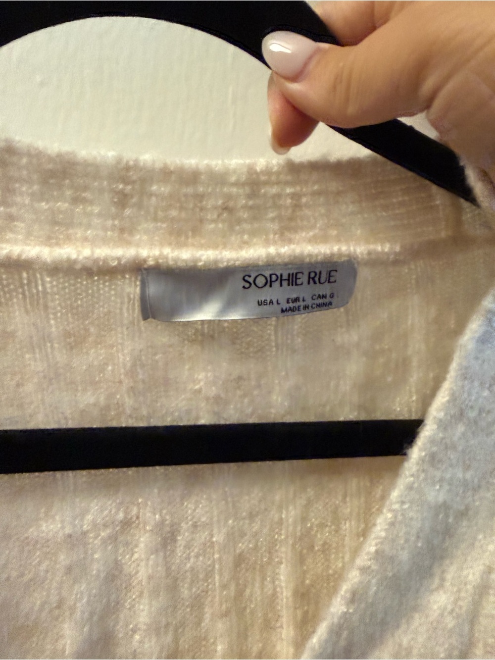 Sophie Rue Ivory Ribbed Button-Front Cropped Cardigan - Picture 3 of 3